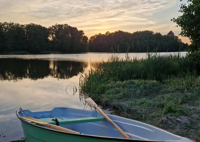 Rozany Ogrod - Dom Pod Lasem, Z Widokiem Na Jezioro I Kominkiem, Rowery, Lodka, Rowerek Wodny * Przezmark